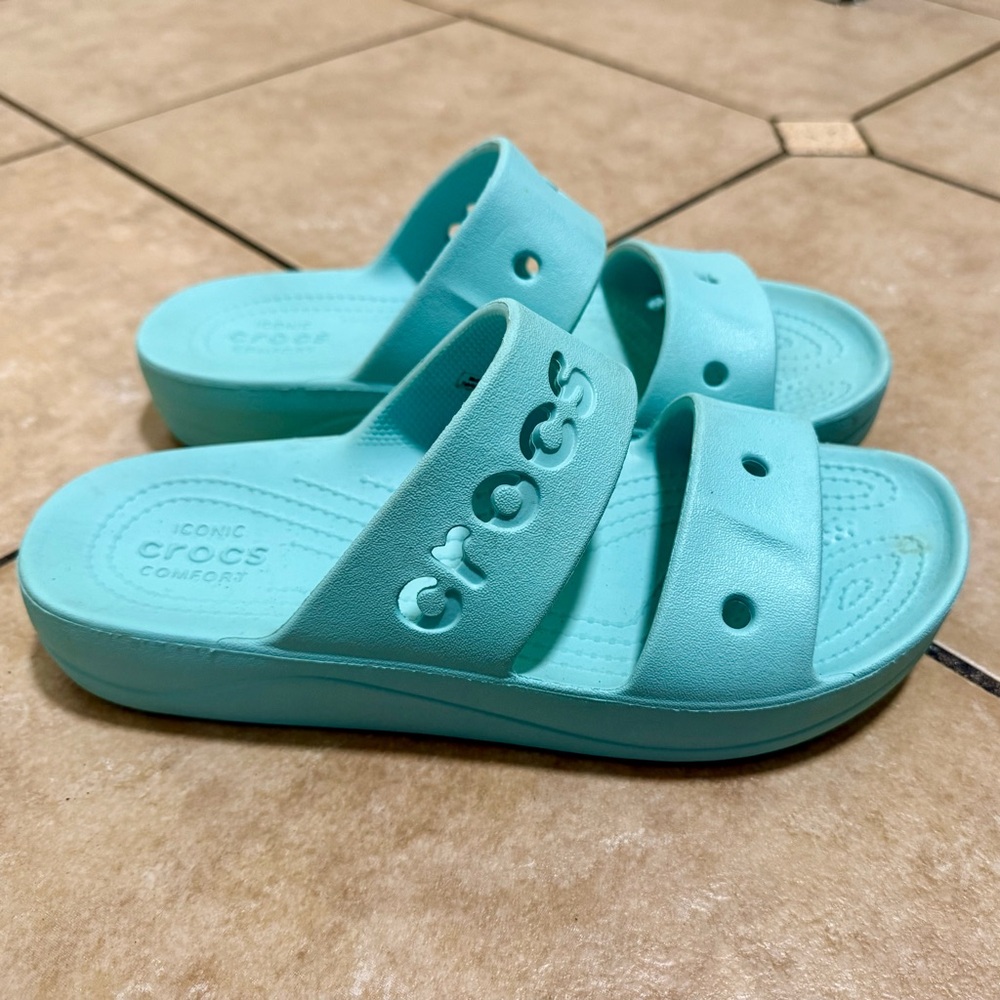 Women’s CROCS Turquoise Slide Sandals